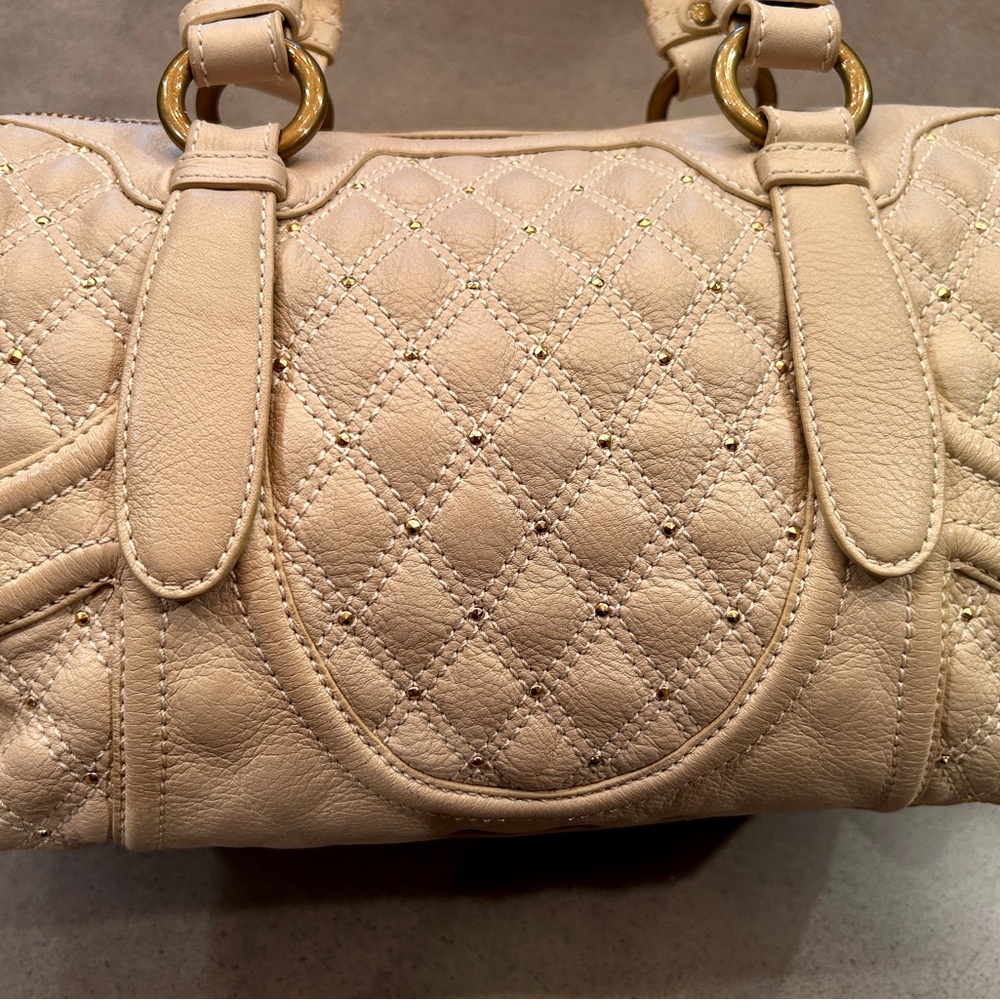 Lockheart Cream Leather Satchel with Gold Hardware - Picture 7 of 11